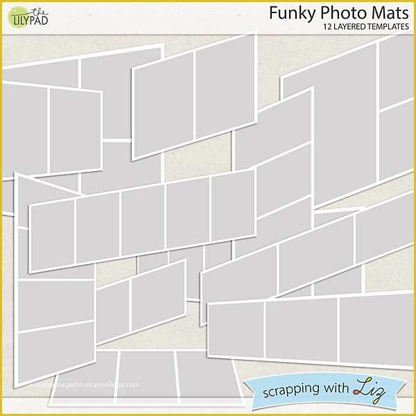 Free Photo Mat Templates Of Digital Scrapbook Template Funky Mats