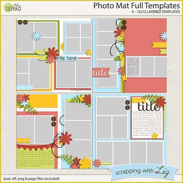 Free Photo Mat Templates Of Digital Scrapbook Template Mat Full Scrapping