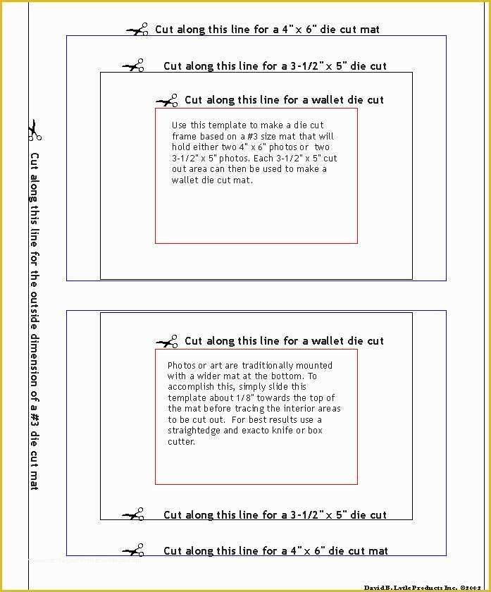 Free Photo Mat Templates Of Do It Yourself Die Cut Mat N Frame Templates by Lytle