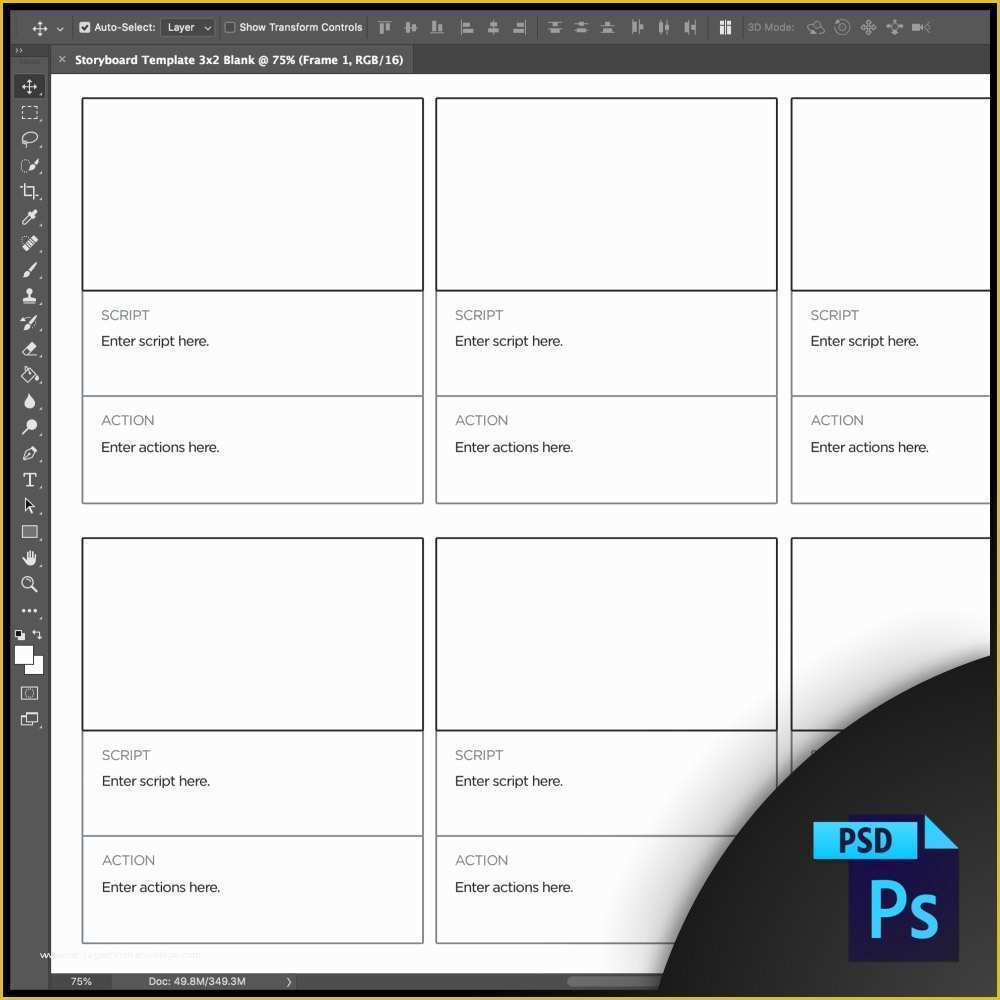 Free Photo Templates for Photoshop Of Free Storyboard Templates for Shop [psd]