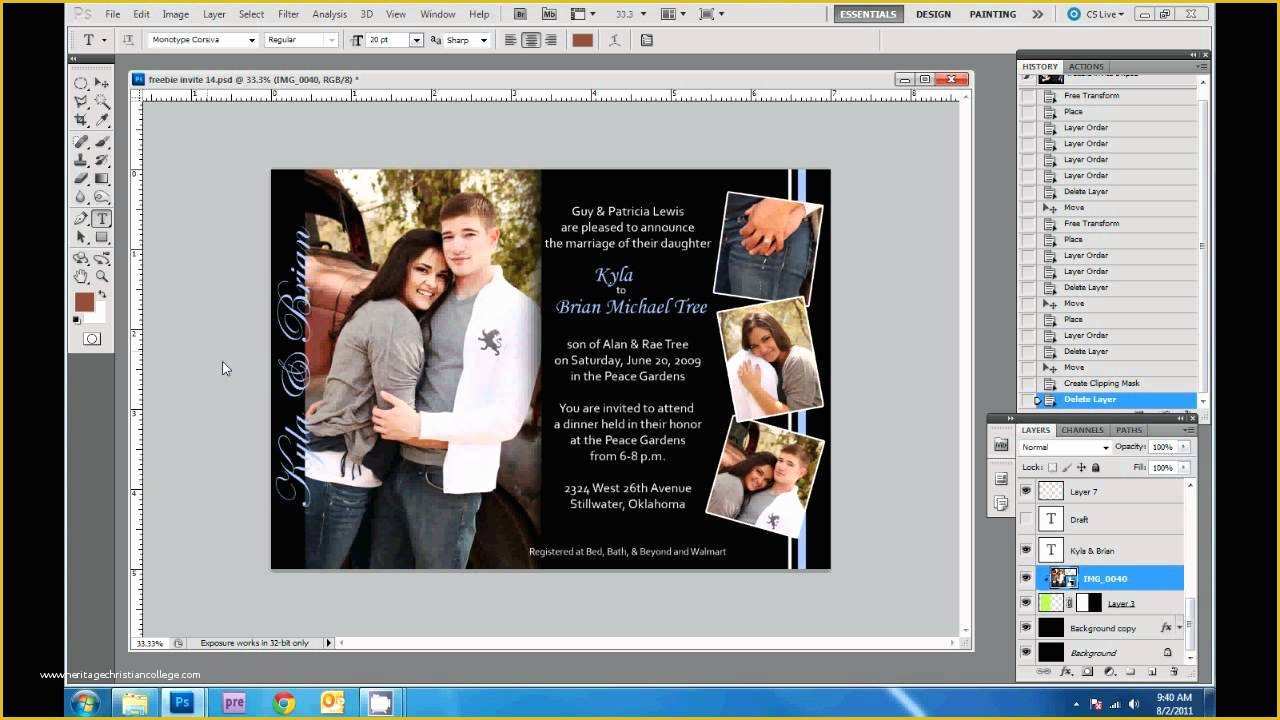 Free Photo Templates for Photoshop Of How to Design Wedding Invitations In Shop