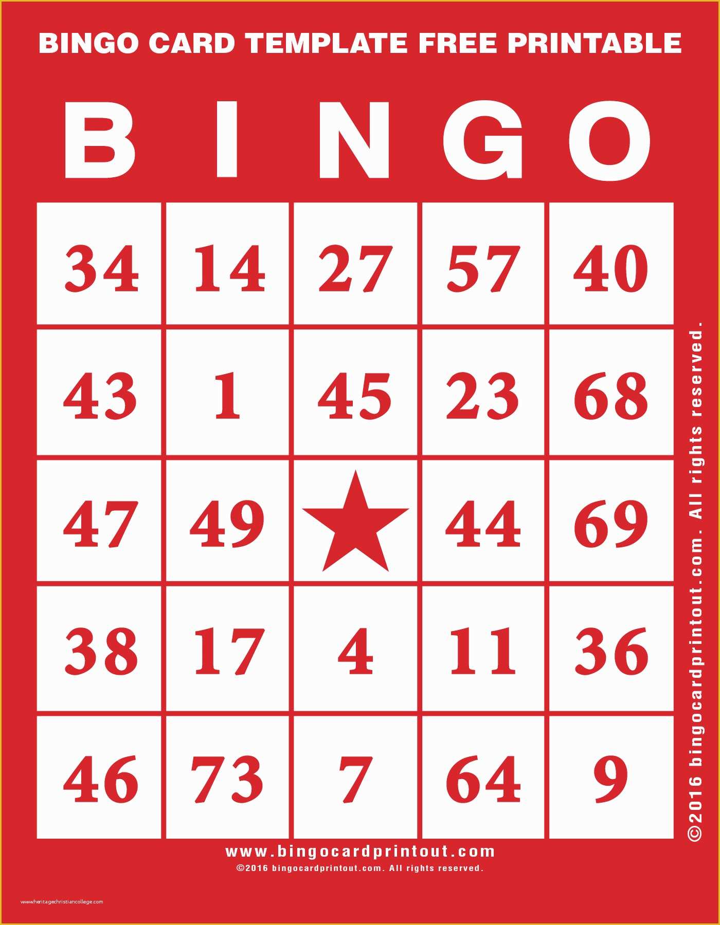 Free Photo Templates for Printing Of Bingo Card Template Free Printable Bingocardprintout