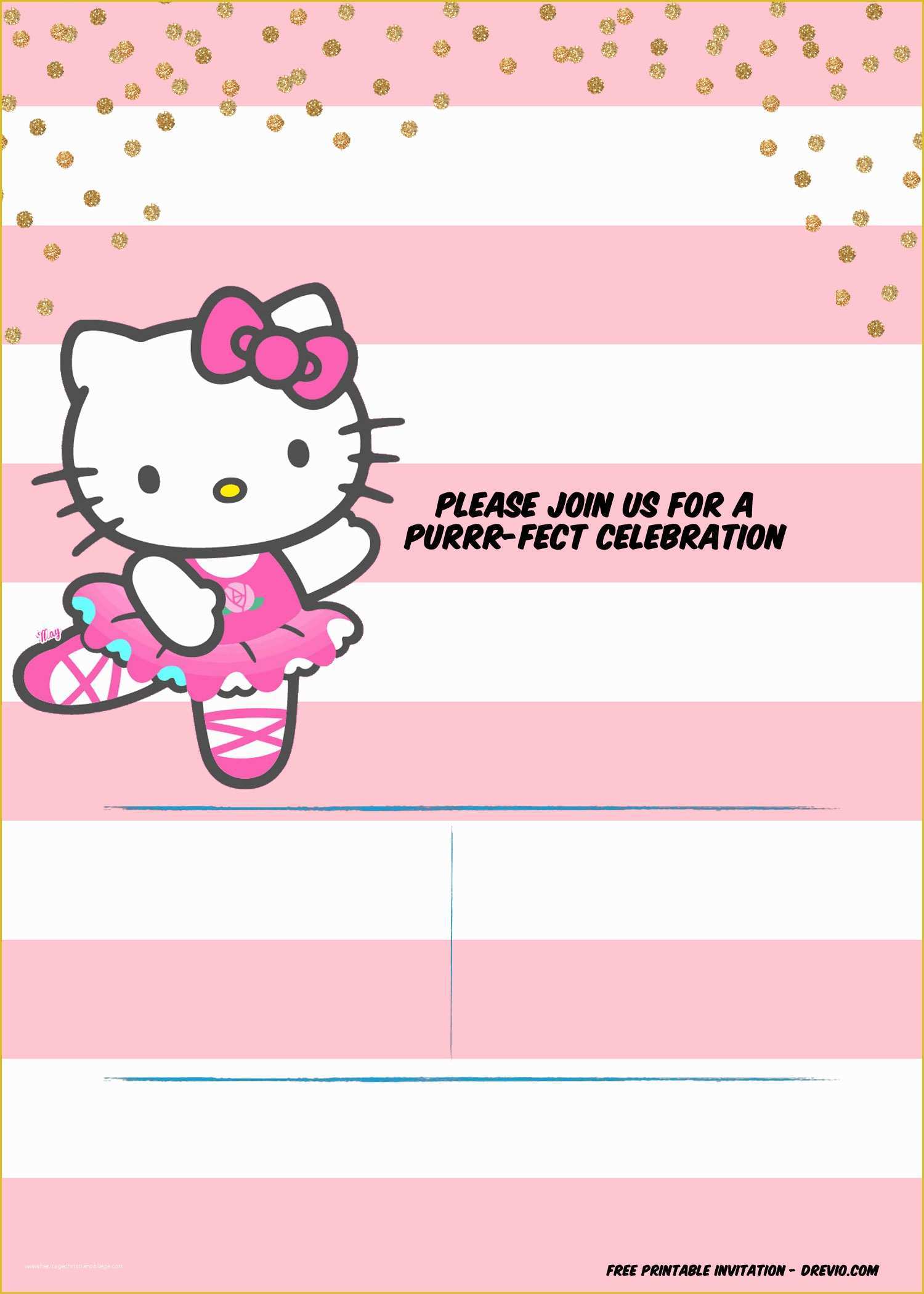 Free Photo Templates for Printing Of Free Hello Kitty Unicorn Invitation Template – Free