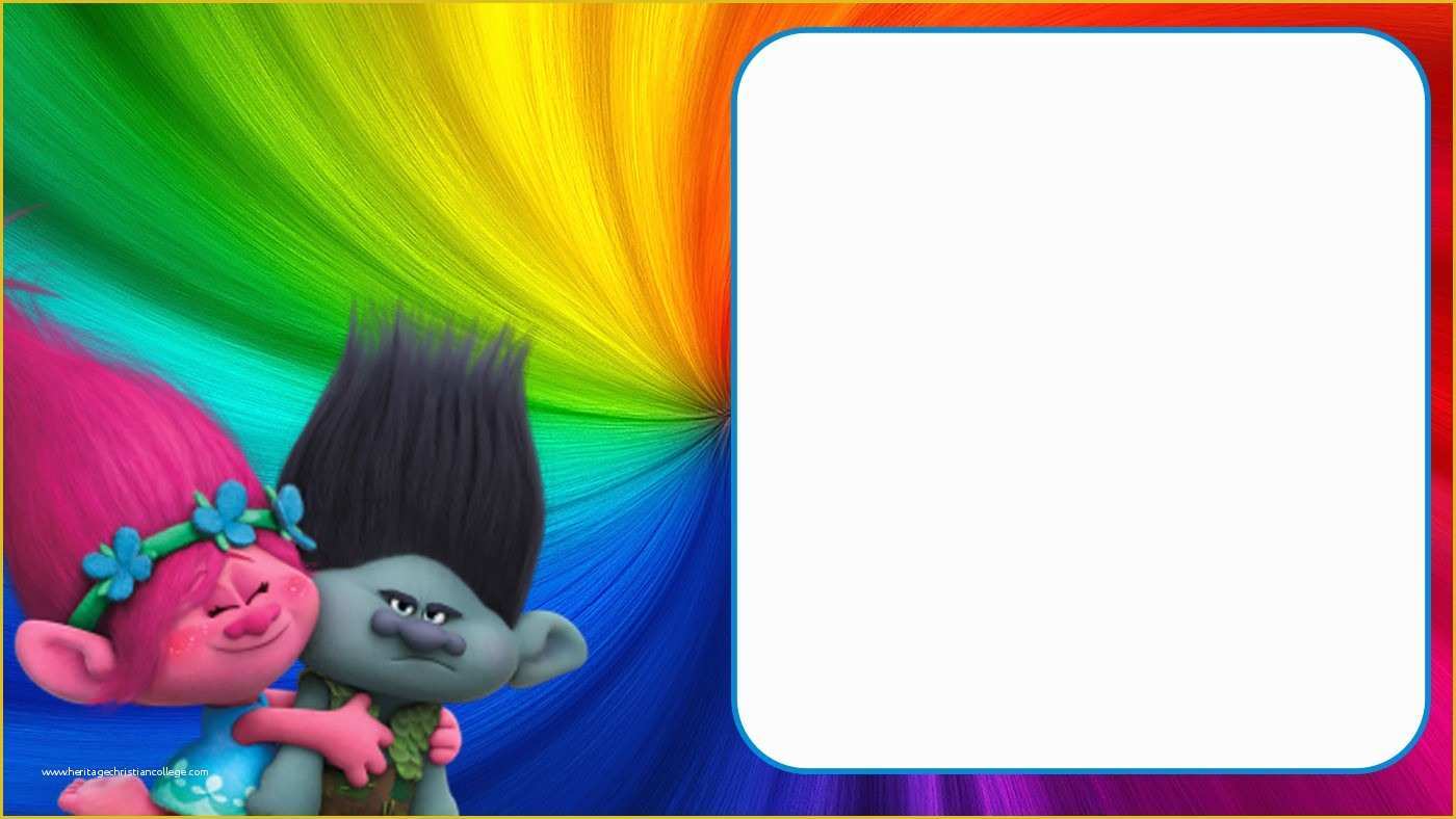 Free Photo Templates for Printing Of Free Printable Trolls Invitation Templates