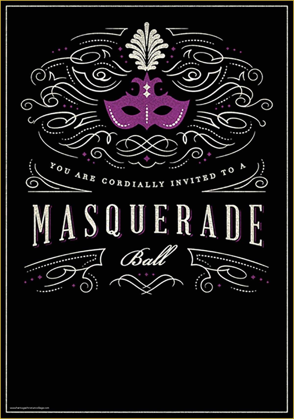 Free Photo Templates Of Free Printable Masquerade Invitation Templates