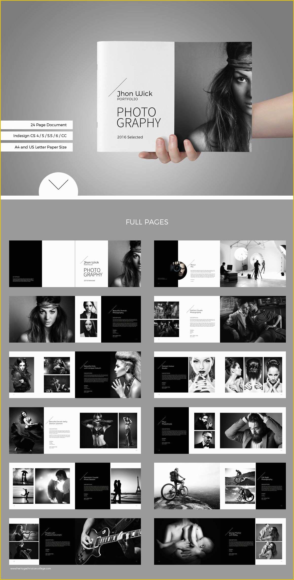 Free Photobook Template Of Portfolio Book by Tujuhbenua On Creativemarket