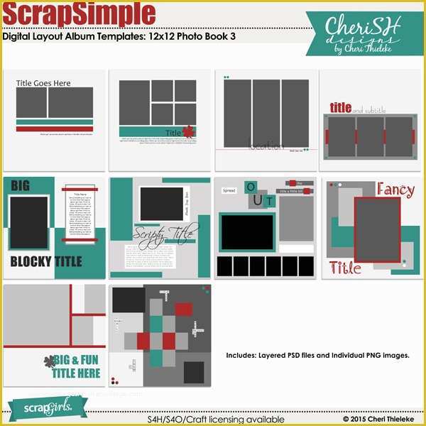 Free Photobook Template Of Scrapsimple Digital Layout Album Templates Book 3