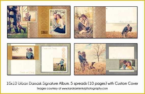 Free Photobook Template Of Urban Damask 12x12 Digital Wedding Guest Book Template 5