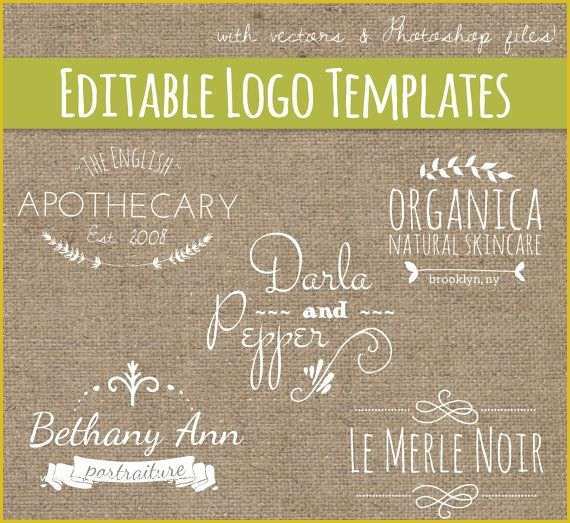 Free Photography Logo Templates for Photoshop Of Premade Logo Design Templates Set 7 Psd & Vector Eps