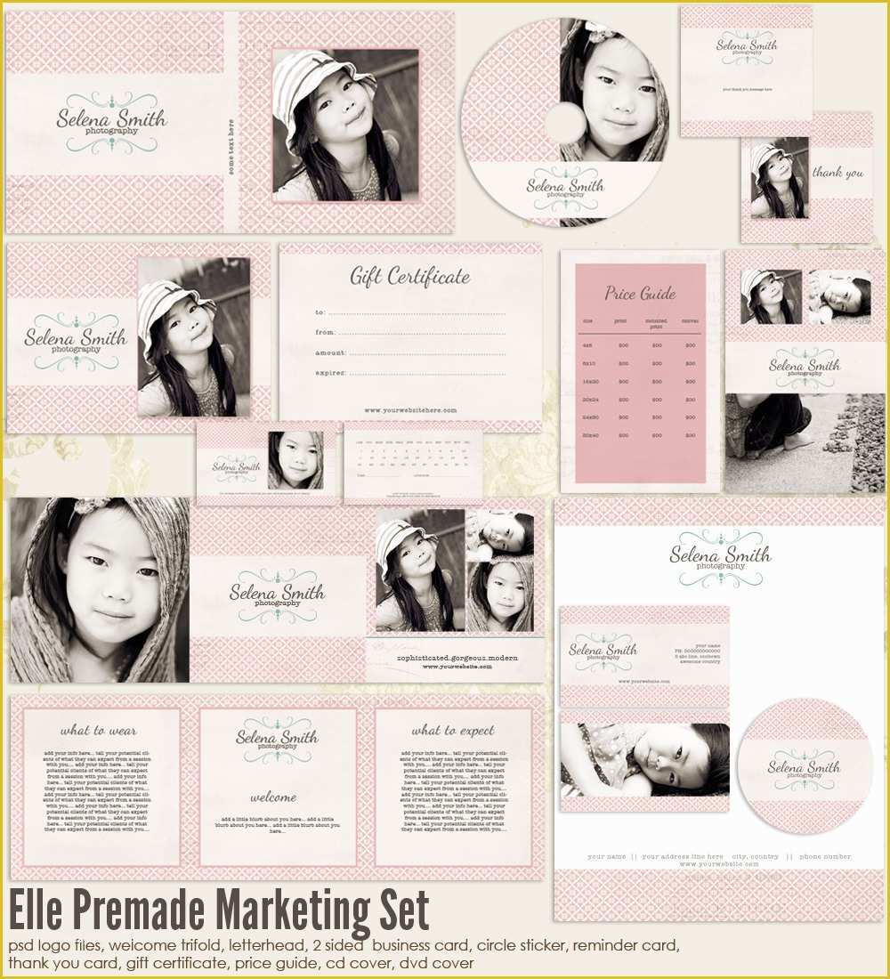 Free Photography Marketing Templates Of Elle Premade Graphy Marketing Set Templates Set 1 [ms