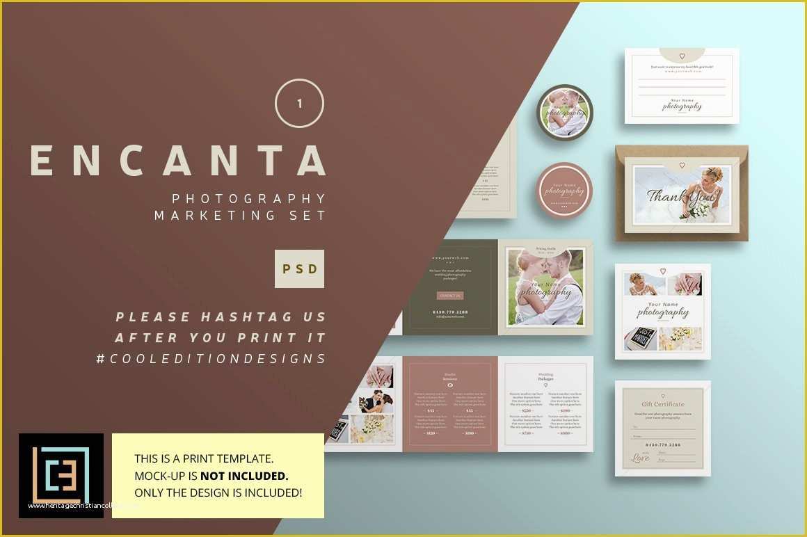 Free Photography Marketing Templates Of Encanta Graphy Marketing Set Flyer Templates
