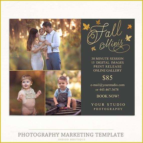 Free Photography Marketing Templates Of Fall Mini Sessions Template Graphy Marketing Board