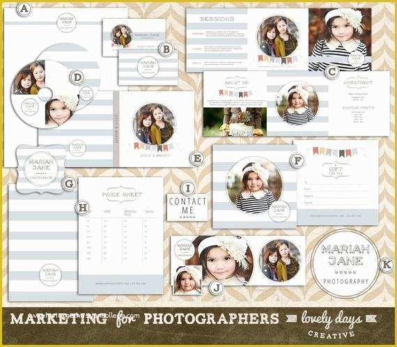 Free Photography Marketing Templates Of Graphy Marketing Set Template Kit Pre Made Logo Business