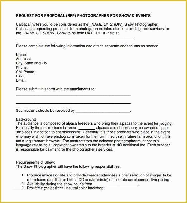 Free Photography Proposal Template Of 13 Graphy Proposal Templates