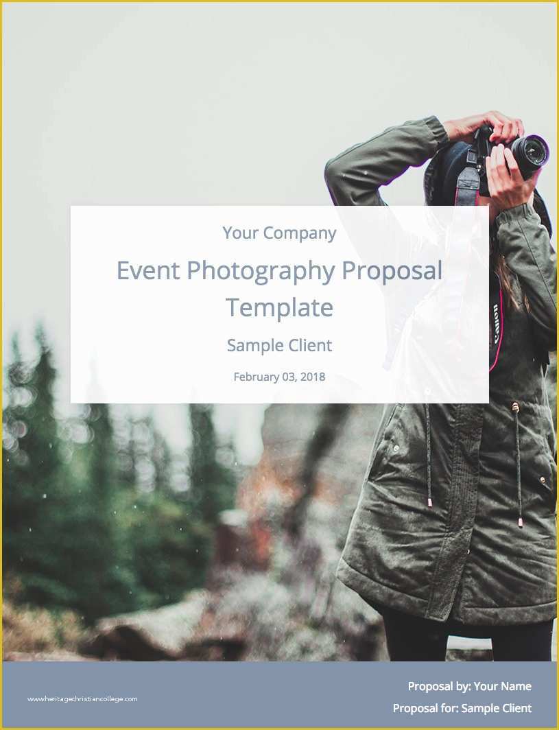 Free Photography Proposal Template Of event Graphy Proposal Template Free Download