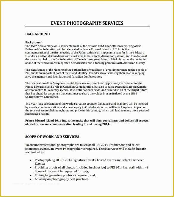 Free Photography Proposal Template Of event Proposal Template 21 Free Word Pdf format