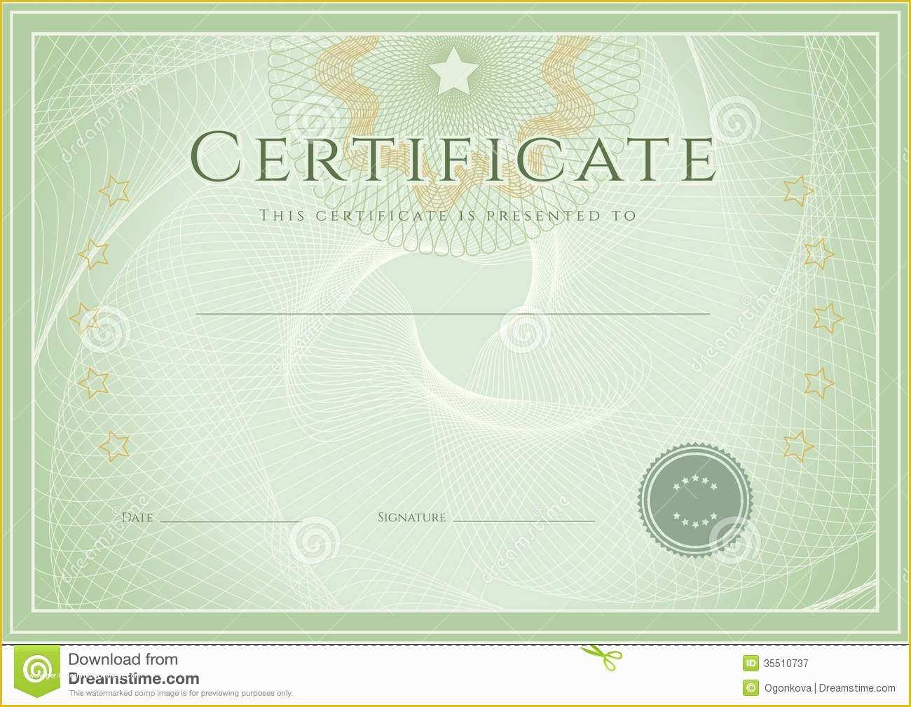 Free Photography Watermark Template Of Certificate Diploma Award Template Grunge Patte Stock