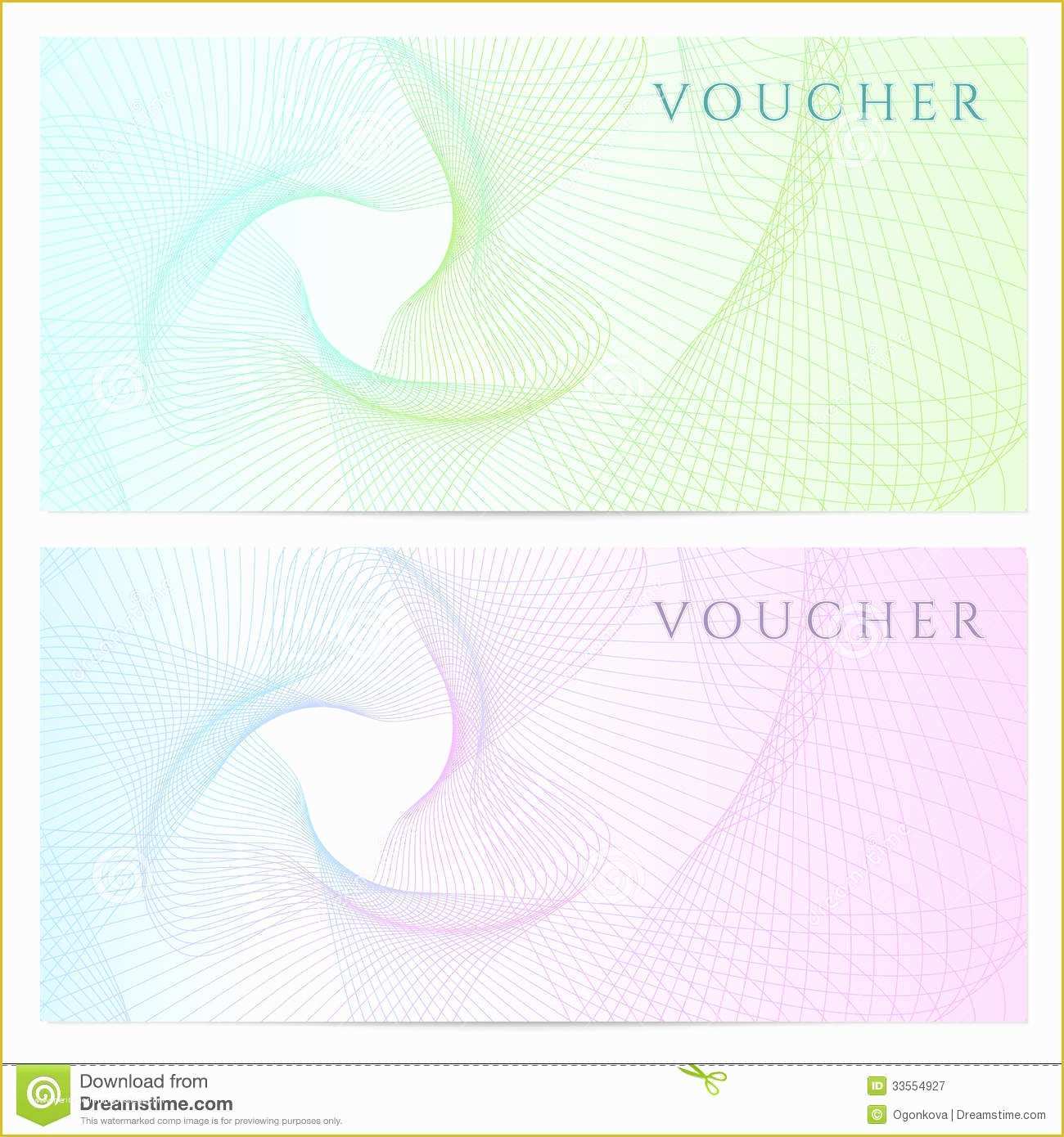 Free Photography Watermark Template Of Gift Certificate Voucher Coupon Template Color Stock