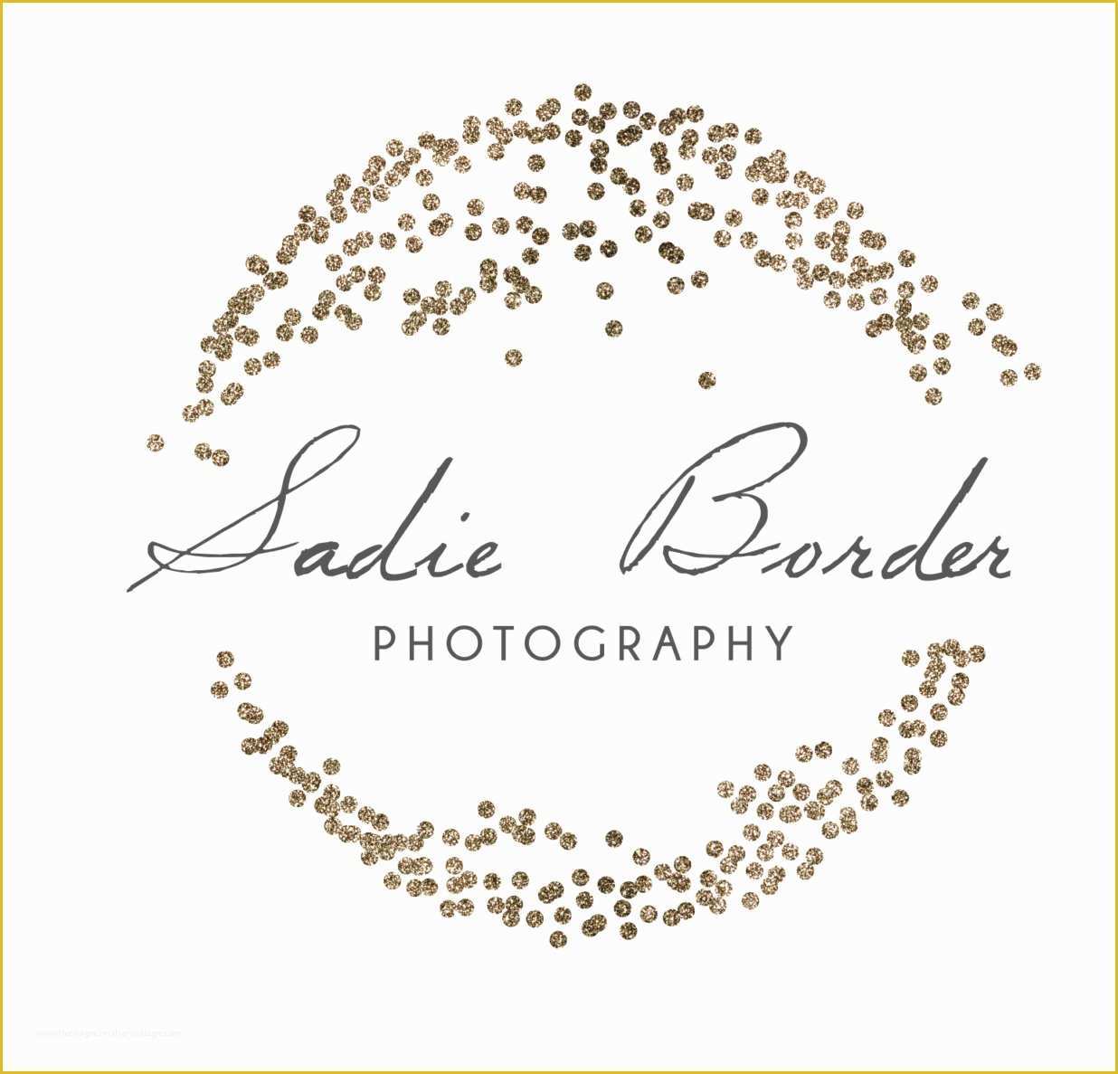 Free Photography Watermark Template Of Premade Gold Glitter Circle Confetti Logo Graphy Logo
