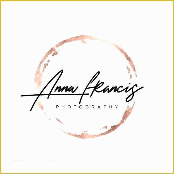 Free Photography Watermark Template Of Rose Gold Logo Graphy Logo Watermark Modern Circle Logo