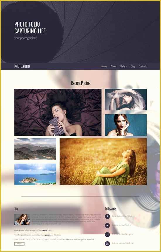Free Photography Website Templates for Photographers Of 50 Best Graphy Website Templates Free & Premium