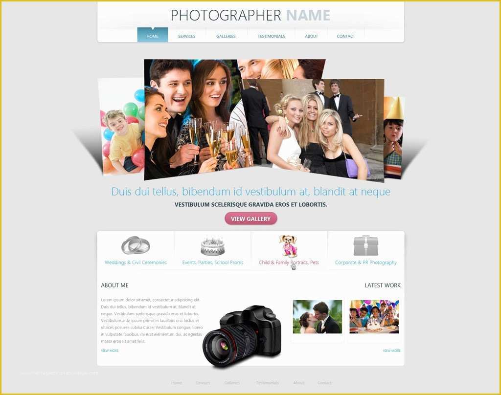 Free Photography Website Templates for Photographers Of Grapher Website Template