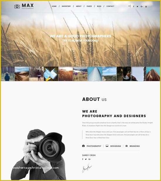 Free Photography Website Templates Of 70 Best Graphy Website Templates Free &amp; Premium