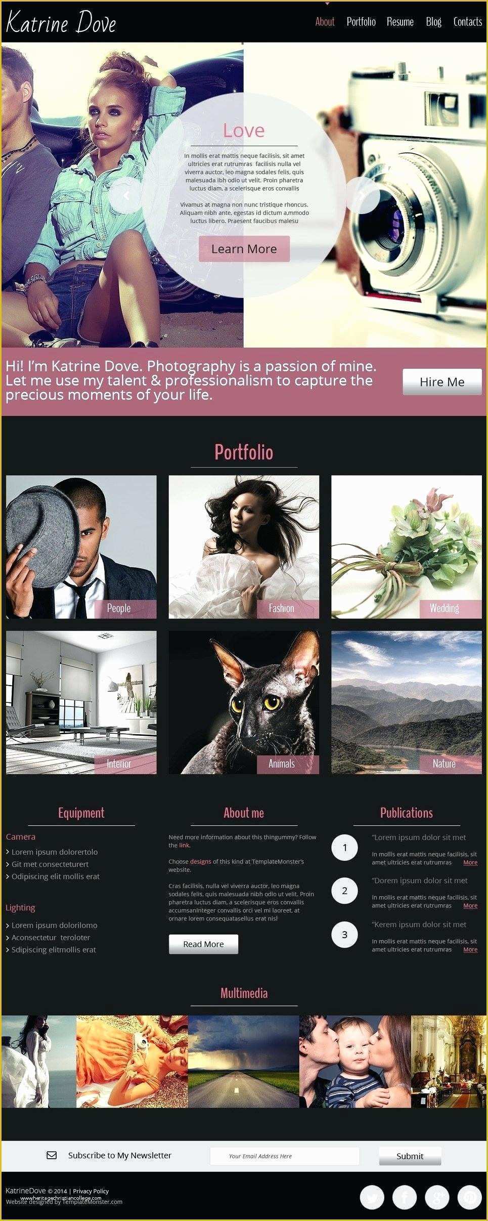 Free Photography Website Templates Of Grapher Stream A Gallery Flat Bootstrap