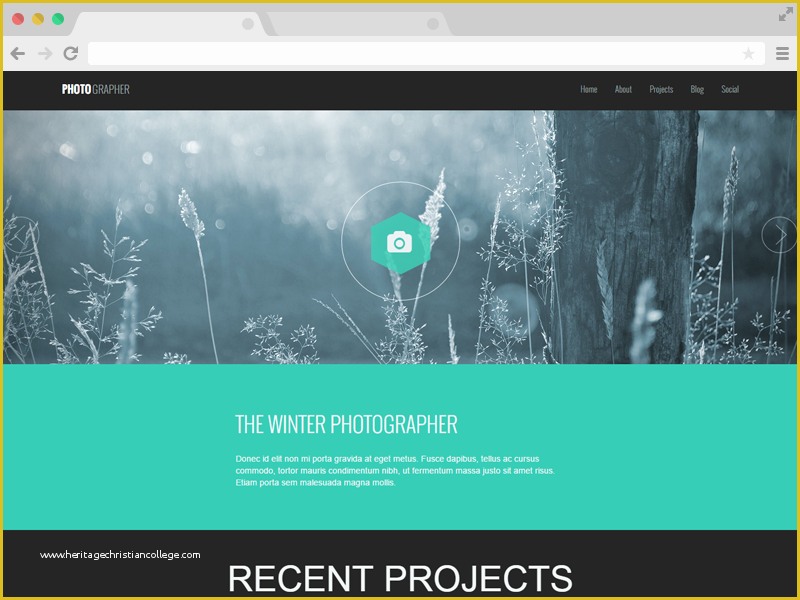 Free Photography Website Templates Of Responsive E Page Graphy Website Template