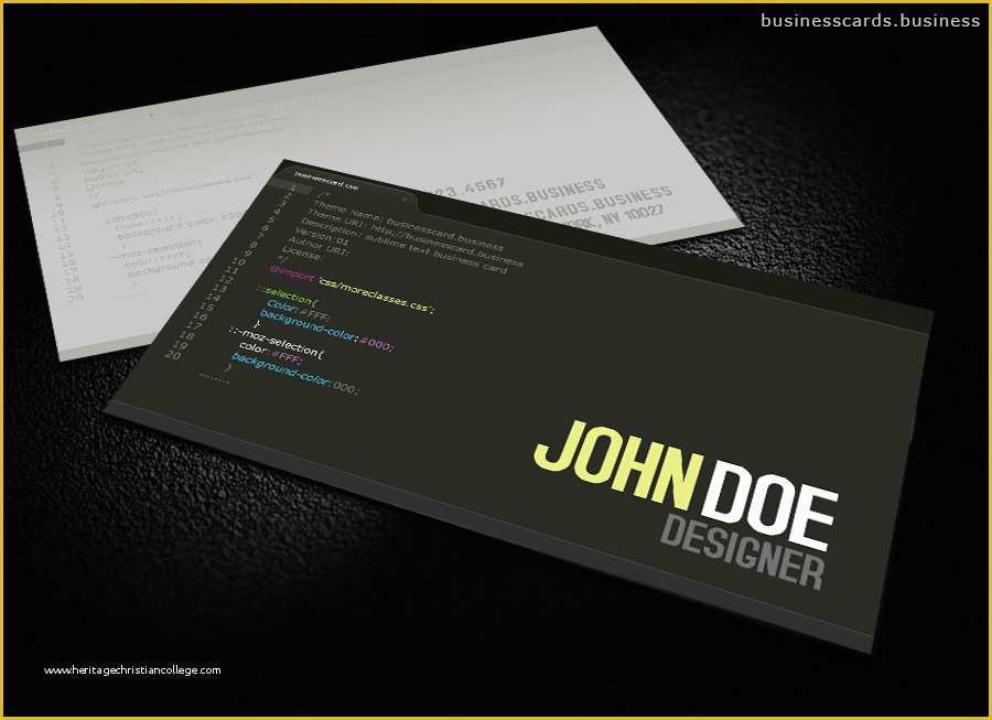 Free Photoshop Business Card Template Of Free Developer Business Card Template for Shop