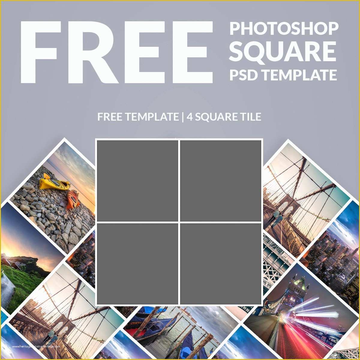 Free Photoshop Collage Templates Of Free Shop Template Collage Square Download now