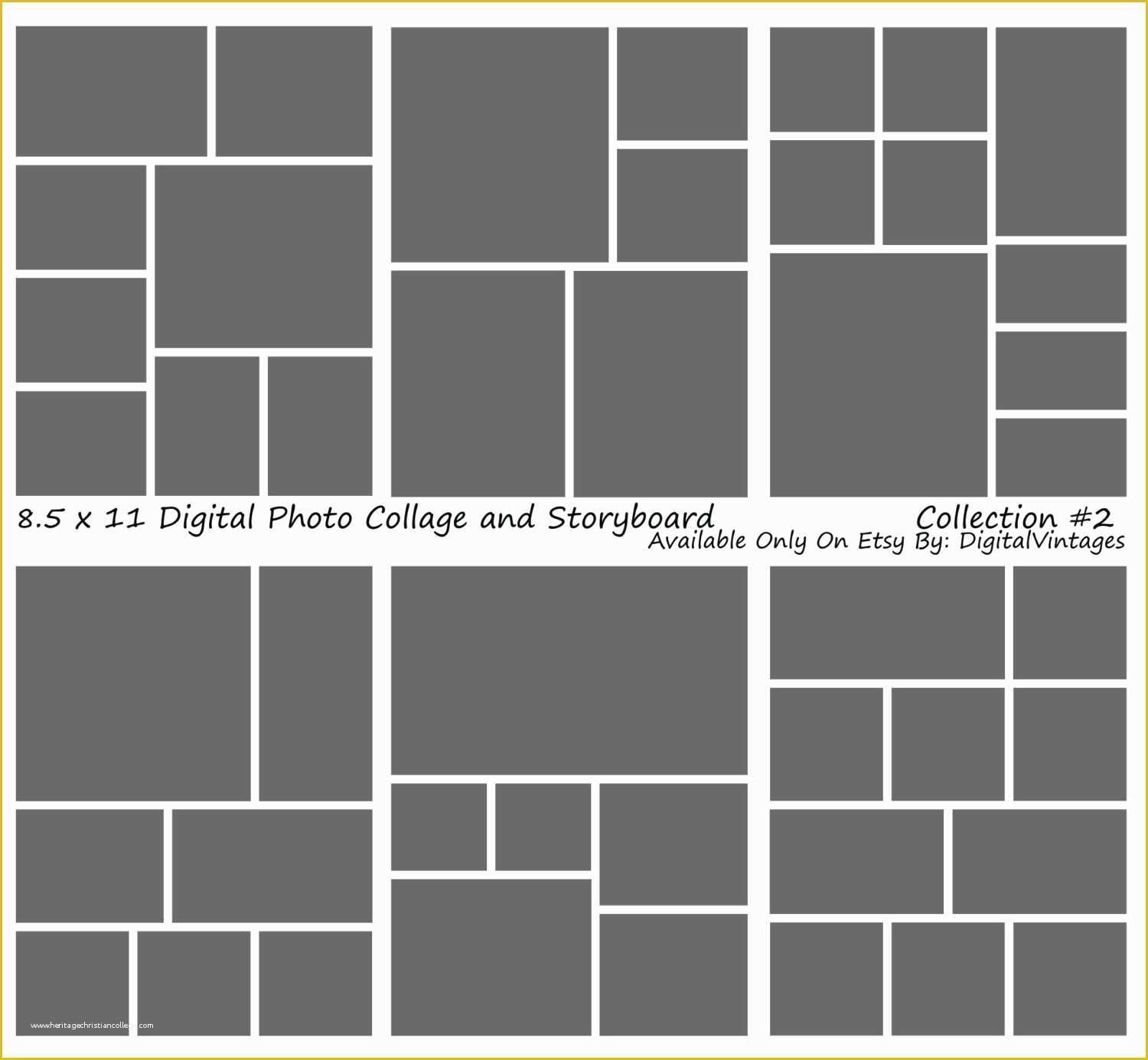 Free Photoshop Collage Templates Of Instant Download 8 5x11 Storyboard Graphers Template 6