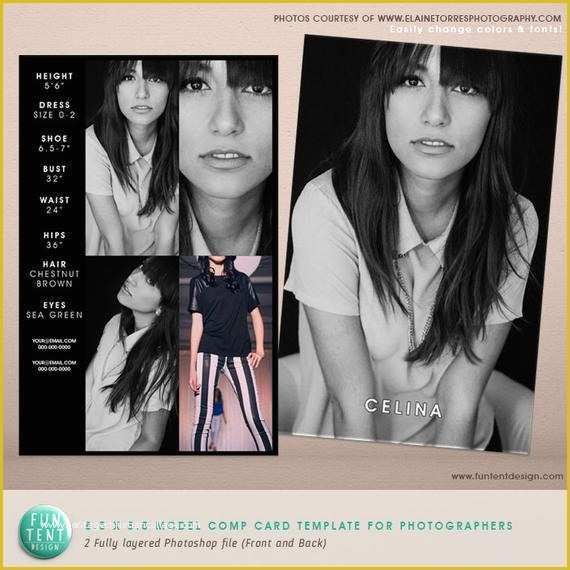 Free Photoshop Composite Templates Of Model P Card 8 5x5 5 Fashion Profile Template by