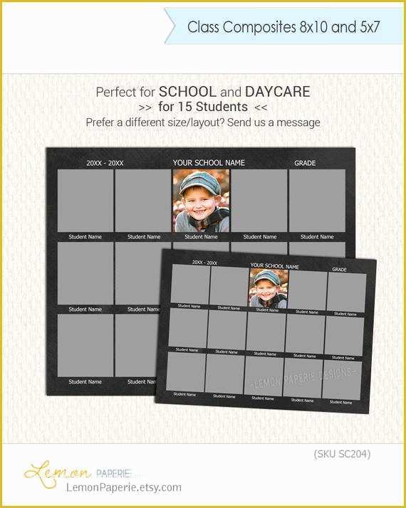 Free Photoshop Composite Templates Of School Posite Template for 15 In 8x10 and 5x7 Daycare