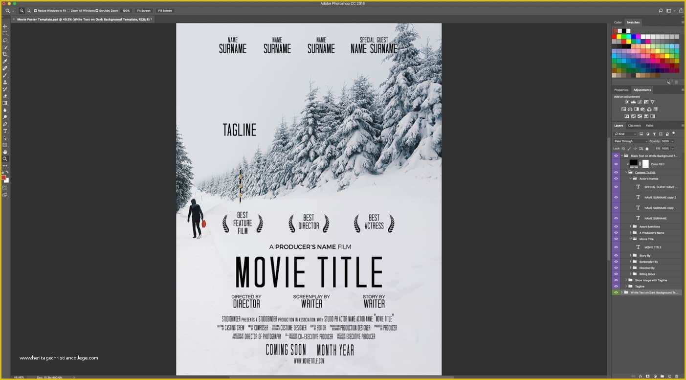 Free Photoshop Flyer Templates Of Download Your Free Movie Poster Template for Shop