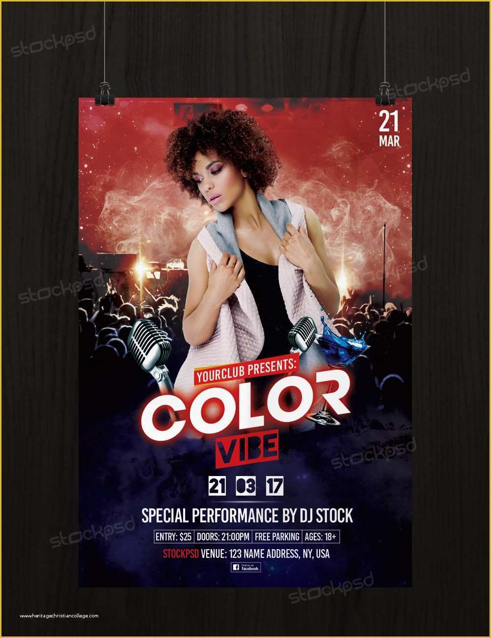Free Photoshop Flyer Templates Of Free Color Vibe – Psd Party Free Flyer Template Shop