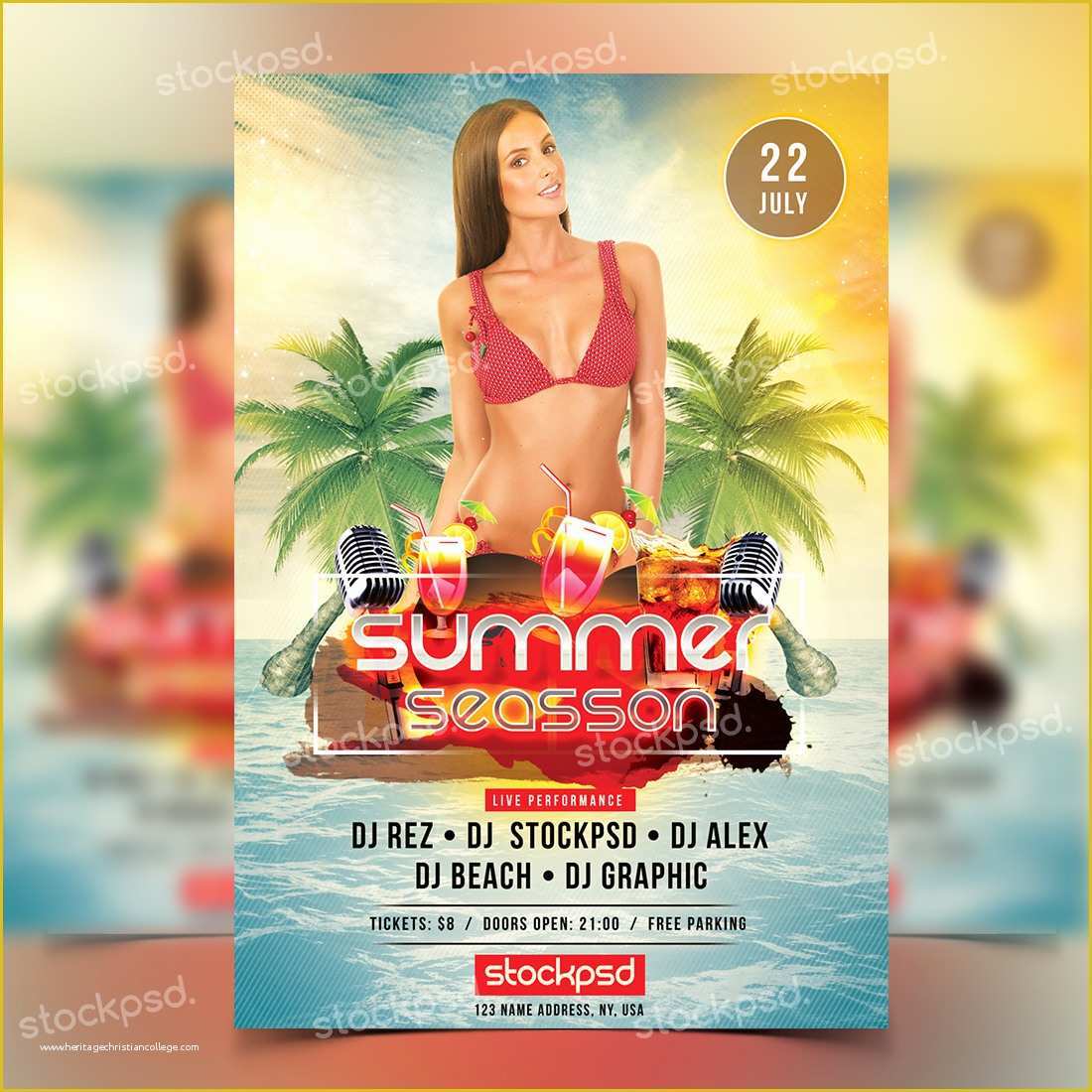 Free Photoshop Flyer Templates Of Get Free Summer Season Shop Flyer Template