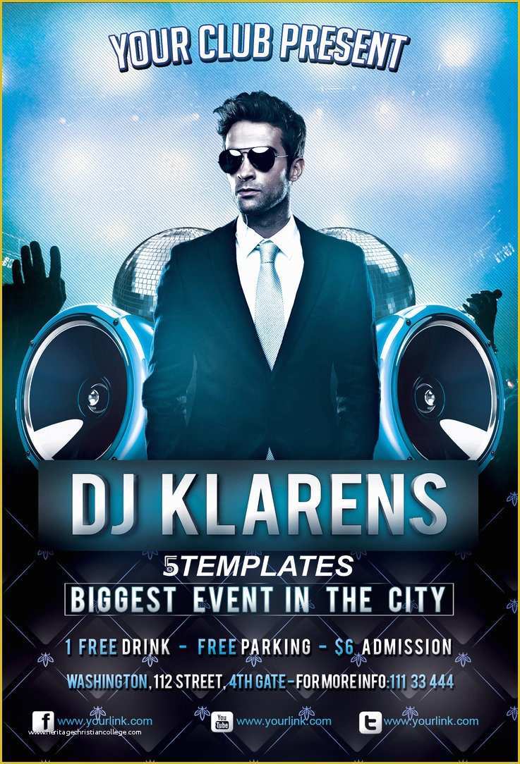 Free Photoshop Flyer Templates Of Guest Dj Flyer Free Psd Template by Klarensm On Deviantart