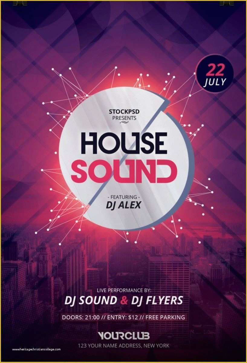 Free Photoshop Flyer Templates Of House sound is A Free Shop Psd Flyer Template to