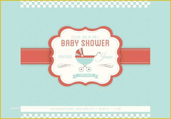 Free Photoshop Invitation Templates Of Baby Shower Psd Invitation Template Free Shop