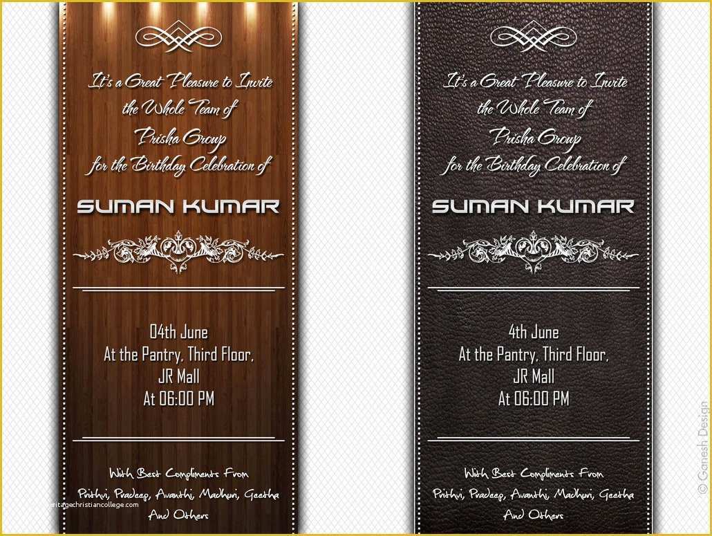 Free Photoshop Invitation Templates Of Birthday Invitation Templates Psd Layout Card Template