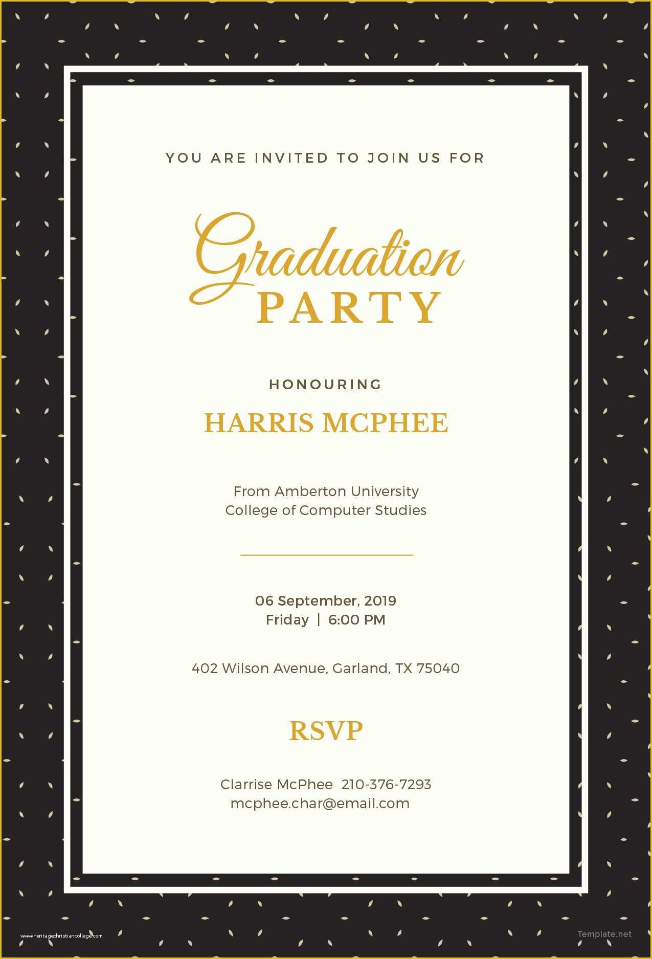 Free Photoshop Invitation Templates Of Free Graduation Invitation Template In Adobe Shop