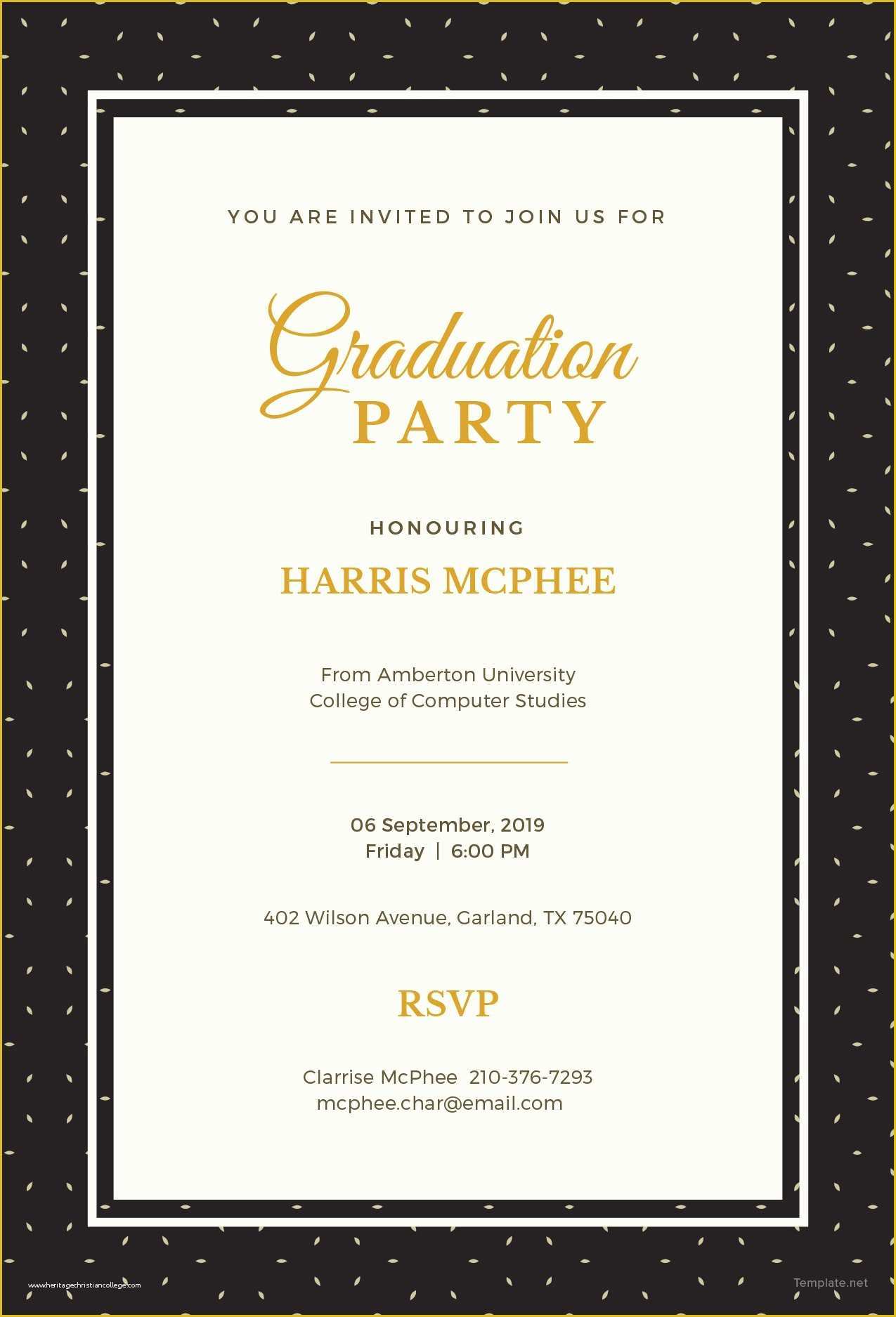 Free Photoshop Invitation Templates Of Free Graduation Invitation Template In Adobe Shop