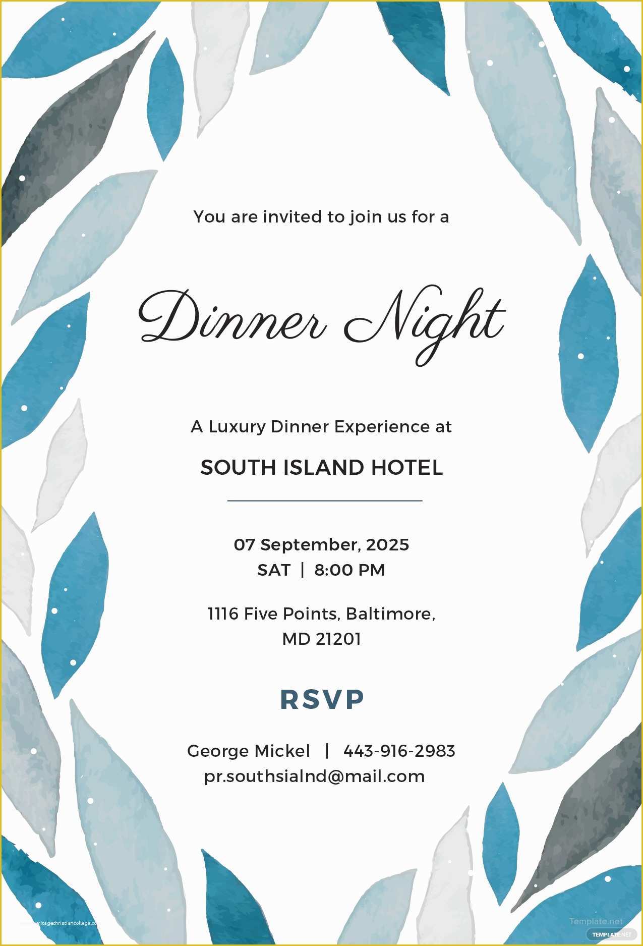 Free Photoshop Invitation Templates Of Free Pany Dinner Invitation Template In Adobe Shop