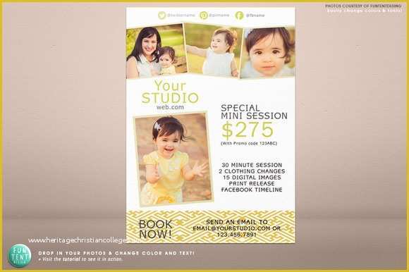 Free Photoshop Marketing Templates for Photographers Of 5x7 Mini Session Marketing Flyer Flyer Templates On