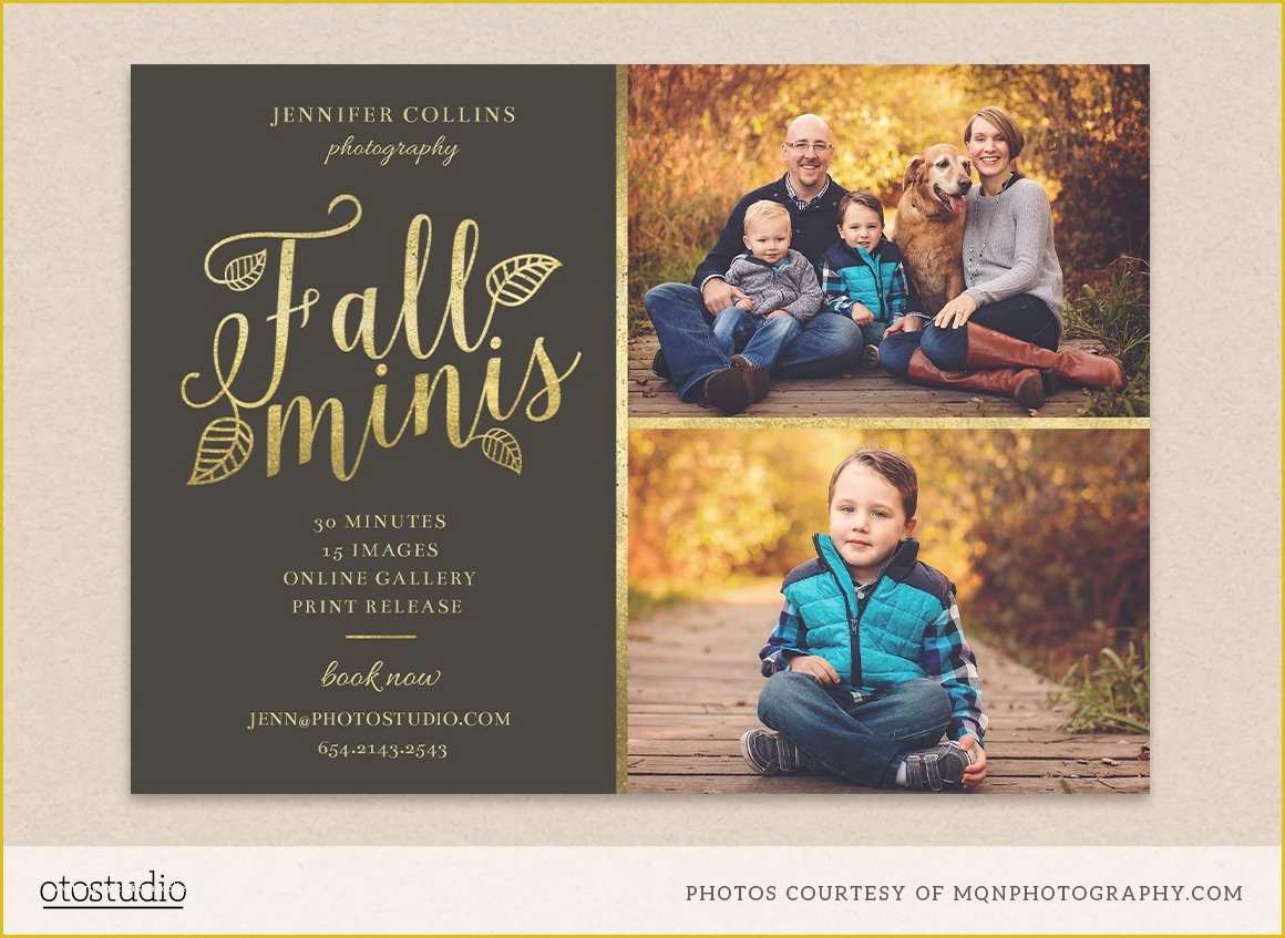 Free Photoshop Marketing Templates for Photographers Of Fall Minis Marketing Board Template Flyer Templates