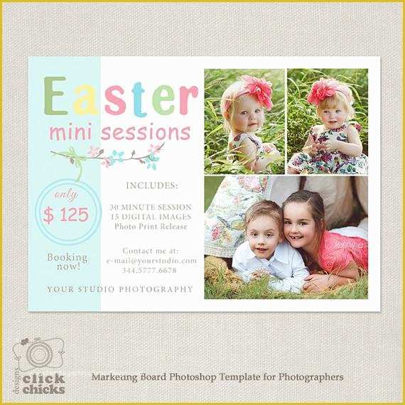 Free Photoshop Marketing Templates for Photographers Of Items Similar to Easter Spring Mini Session Template