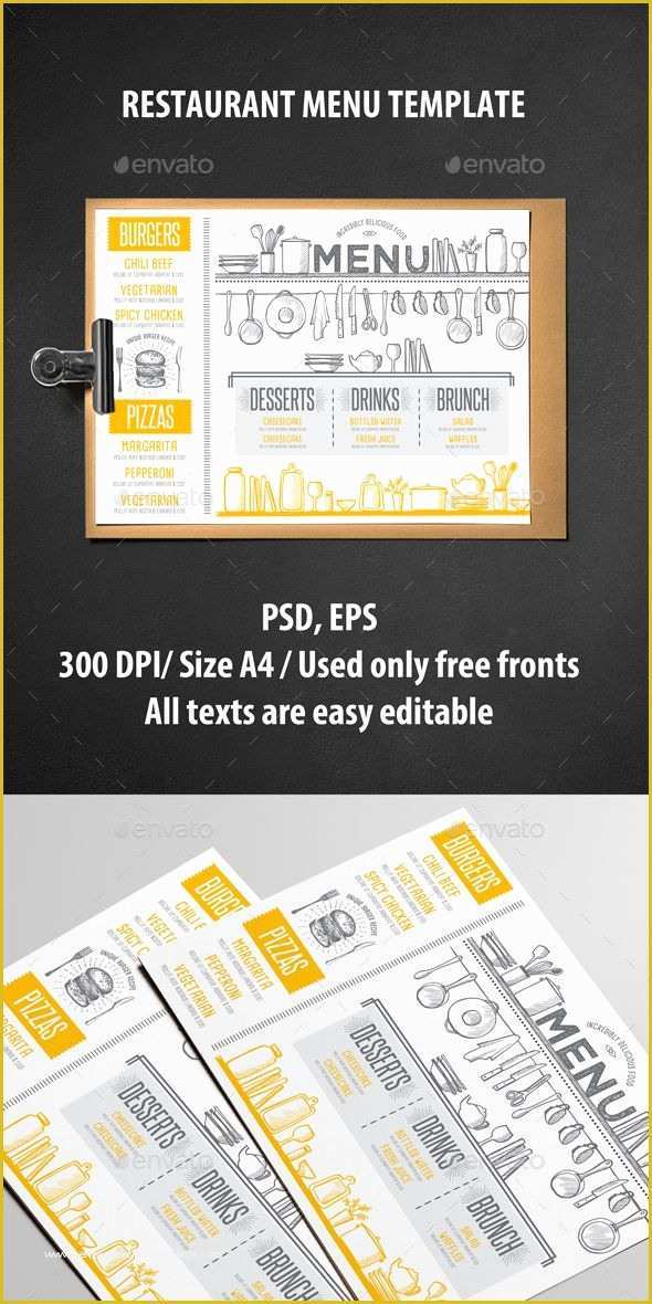 Free Photoshop Menu Template Of 25 Best Ideas About Menu Templates On Pinterest