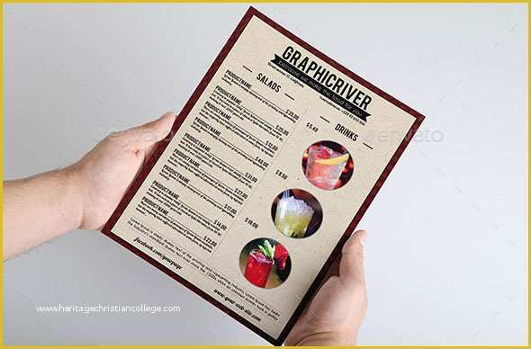 Free Photoshop Menu Template Of 40 Effective Psd Restaurant Menu Design Templates