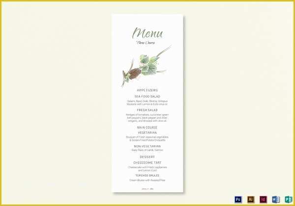 Free Photoshop Menu Template Of 43 Wedding Templates Word